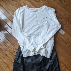 White Karl Sweater new sz M